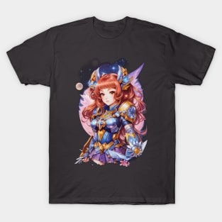 Celestial Huntsman: Dynamic AI Anime Character Art in Orion T-Shirt